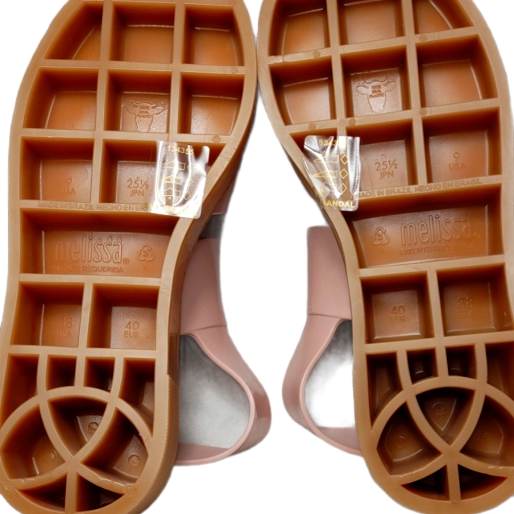 Melissa Soho Sandals Pink Beige US Wmns 9 - Picture 6 of 6